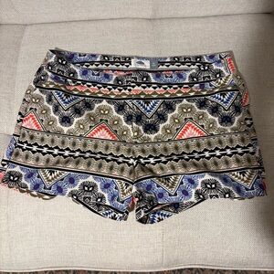 Old Navy High Waist Patterned Shorts - Black, Blue, Red